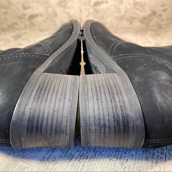 Paul Green Women's Black Suede Leather Buckle Zippered Tall Boots - Picture 11 of 15